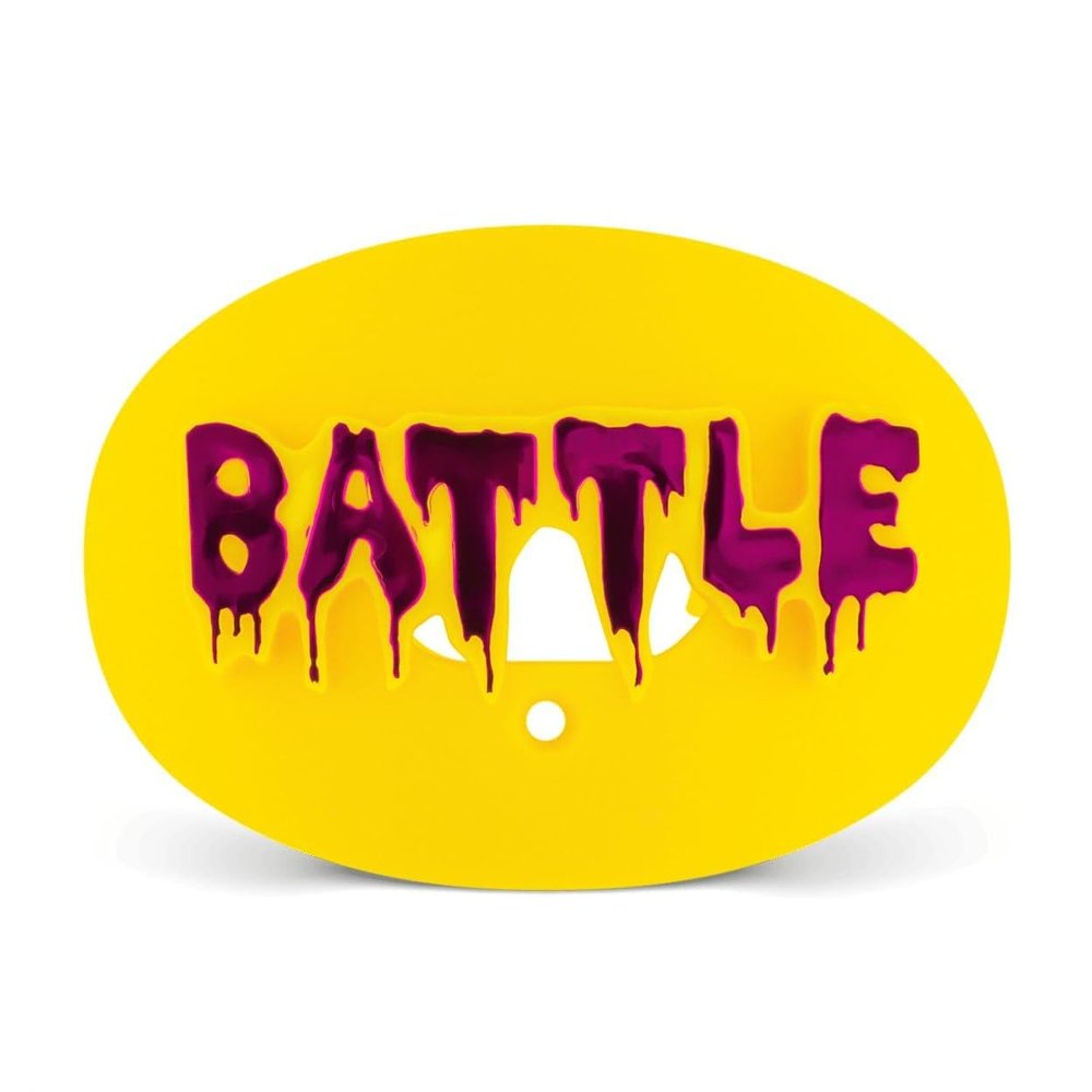 Battle 3D Chrome Drip Oxygen Football Mouthguard - Superior Airflow and Better Performance, Maximum Protection and Breathability, Works with Braces