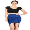 Sexy Mini Skirts for Women Bodycon High Waisted Boho High Low Pencil Summer Skirt. Beach,Office,Clubwear,Date Nightout (Size XXX-Large, Royal Blue) view 4