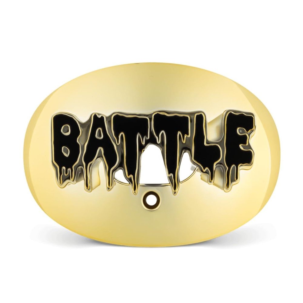 Battle 3D Chrome Drip Oxygen Football Mouthguard - Superior Airflow and Better Performance, Maximum Protection and Breathability, Works with Braces