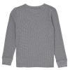 Fruit of the Loom Boys Premium 2-Pack Thermal Waffle Crew Top, Black/Heather Greystone, 4-5 view 3
