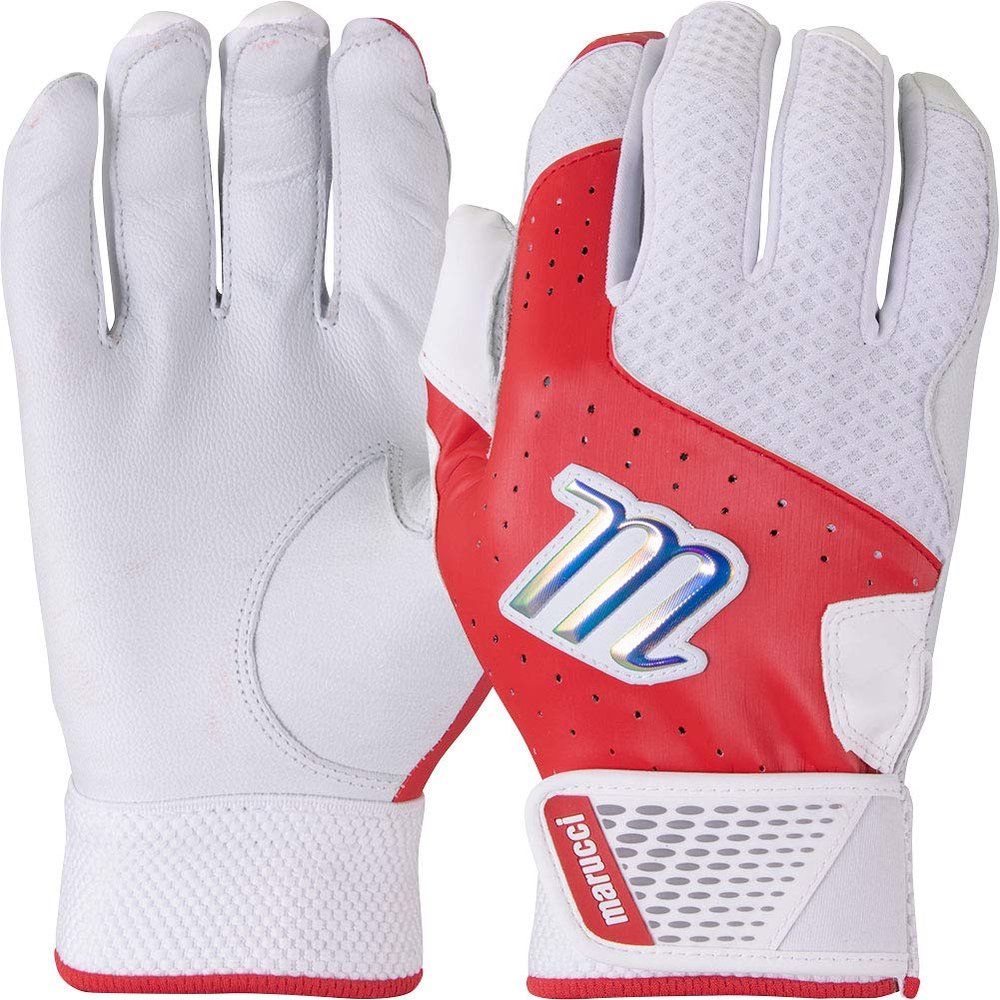Marucci Crest Baseball/Fastpitch Batting Gloves, Red, Adult XX-Large