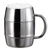 Captain Stag UE-3498 Cup, Mug, Beer Stein, Double Stainless Steel, Vacuum Double Wall Construction, Heat Retention, Cold Retention, Barrel Shape, 20.3 fl oz (600 ml), Stainless Steel view 2