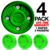 Better Biscuit Hockey Pucks 4 Pack - 3 Passer & 1 Shooter, Green/Dark Green view 2