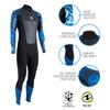 Aqua Lung Hydroflex 3mm Men's Jumpsuit, Camouflage Blue view 4
