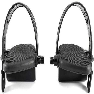 H.F Exchange Left & Right Foot Pedal Pair Set Black | Exercise Bike Pedals with Adjustable Straps for Recumbent Bikes | Works with IMAGE 775 Weslo PURSUIT 310 CS - P/N 385958 385957