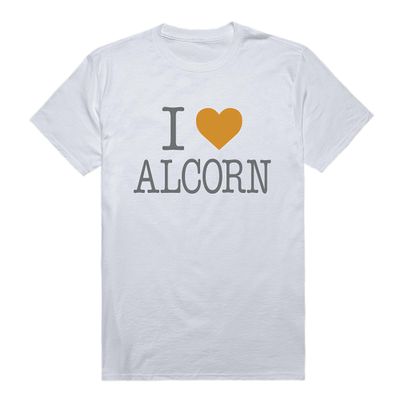 Alcorn State Braves I Love Tee, White, X-Large