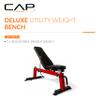 CAP Barbell Deluxe Utility Weight Bench, Red (FM-CS804DX-RD) view 2