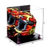 Better Display Cases Acrylic Motorcycle Motocross or Racing Helmet Display Case with Mirror, Purple Risers and Black Base (A024/V61) view 2