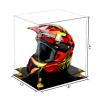 Better Display Cases Clear Acrylic Motorcycle Motocross or Racing Helmet Display Case with Yellow Risers and Black Base (A024/V61) view 2