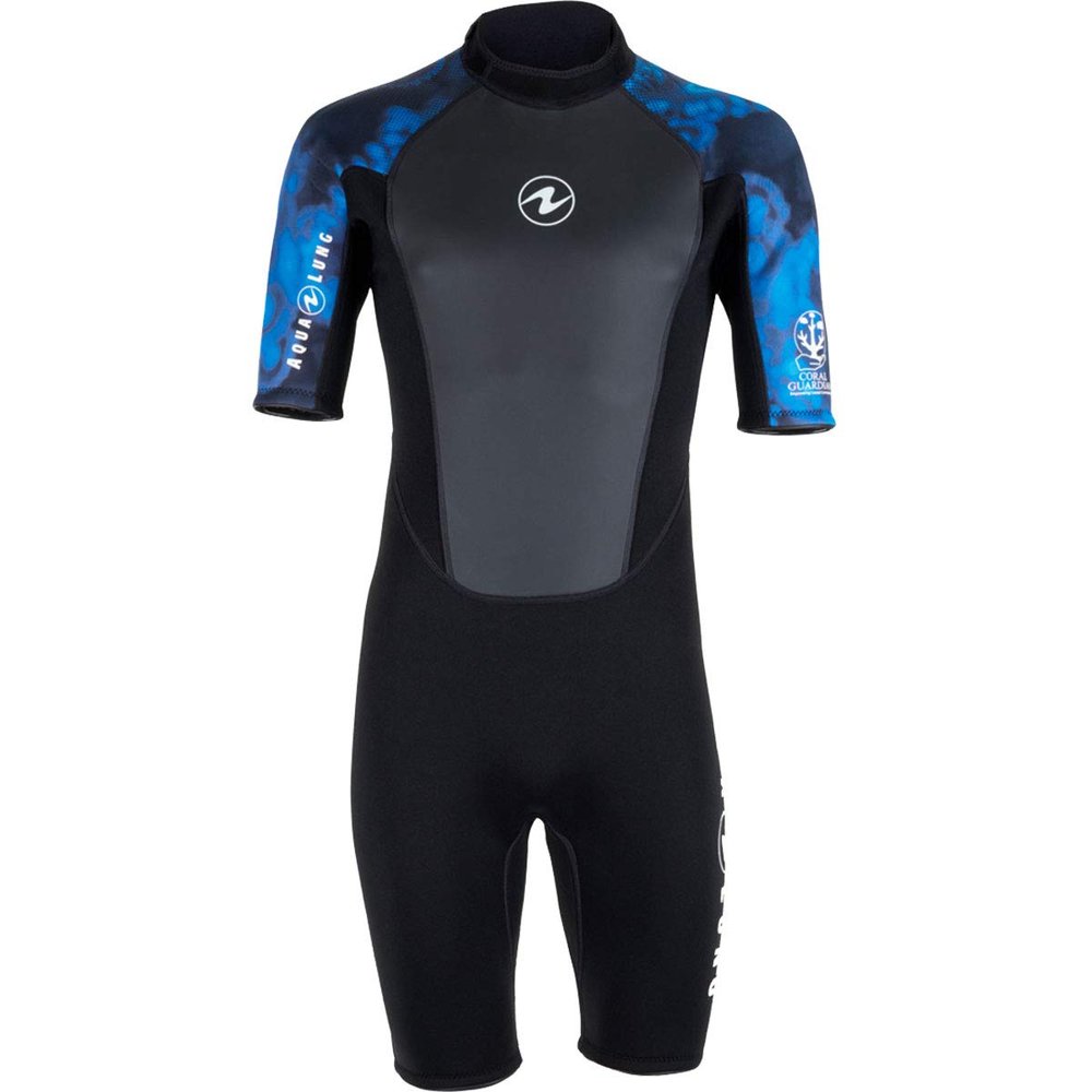 Aqualung 3mm Hydroflex Men's Shorty Wetsuit - Black/Blue, Small