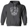 0305. Biker Skull Graphic Biking Mountain Bike Bicycle MTB Rider Sweatshirt Pullover Hoodie (Characoal, Medium) Charcoal view 1