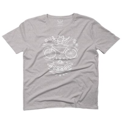 0305. Biker Skull Graphic Biking Mountain Bike Bicycle MTB Rider for Men T Shirt (Light Gray 2X-Large)