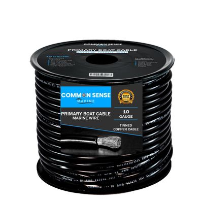 10 Gauge Primary Boat Cable - 60 ft Marine Grade Wire Tinned Oxygen-Free Copper - 10 AWG UL 1426 Standard PVC Wire for Boat, Automotive, Speakers, Camper & Trailers