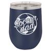Soccer Dad Engraved Insulated Stainless Steel Wine Tumbler, 12 Oz., Navy view 1