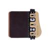 BICASTER Barebow Finger Tabs Cordovan Leather + Brass String Walking Finger Guards - RH (Medium) view 1