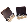 BICASTER Barebow Finger Tabs Cordovan Leather + Brass String Walking Finger Guards - RH (Medium) view 2