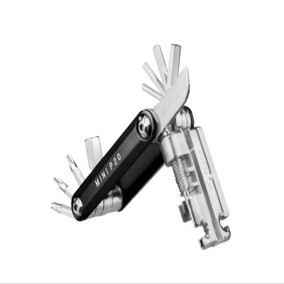 Topeak Mini P20 Multi-Tool 20-Function Precision Bike Repair Kit with Chain, Master Link, Hex & Torx Wrenches, Spoke, Phillips Driver, Knife Blade & Carry Case Compact Alloy Body