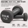 TELK Fitness 7 lbs Neoprene Dumbbells Set of 2  Non-Slip Hand Weights for Home Workouts, Strength Training & Toning  Compact, Comfortable Grip for Women & Men view 4