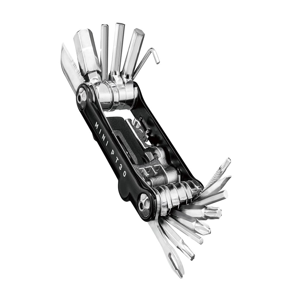 Topeak Mini PT30 Multi-Tool  30-Function Pro-Quality Bike Repair Tool with Tubeless Tire Repair, Chain Tool, Hex/Torx Wrenches, Screwdrivers & Neoprene Case  Compact Chrome Vanadium Design