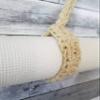 Yoga Mat Strap Carrier - Adjustable Non-Slip Ultra-Comfortable Crochet Sling - Beige - By YarnYogaCrochet view 1