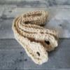 Yoga Mat Strap Carrier - Adjustable Non-Slip Ultra-Comfortable Crochet Sling - Beige - By YarnYogaCrochet view 4