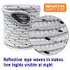 Better Boat Premium Anchor Rope, 100 Ft Double Braided White Nylon Marine Line, Reflective 3/8 Inch Reel for Anchors and Boats - White view 2