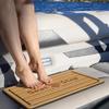 Tidal Wake Seat Step Non-Slip Marine Mat Protects Boat Seats & Upholstery from Rips, Dirt & Wear from Stepping on Seats-ideal for Cushions, Seat Covers, Vinyl Upholstery (Tan/White) view 2