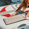 Tidal Wake Seat Step Non-Slip Marine Mat Protects Boat Seats & Upholstery from Rips, Dirt & Wear from Stepping on Seats-ideal for Cushions, Seat Covers, Vinyl Upholstery (Tan/White) view 4