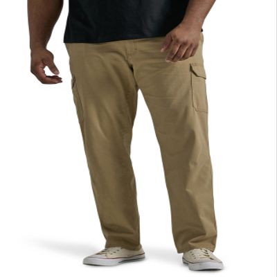 Lee Men's Extreme Motion Twill Cargo Pant Oscar Khaki 42W x 32L