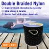 Better Boat Premium Anchor Rope, 100 Ft Double Braided White Nylon Marine Line, Reflective 3/8 Inch Reel for Anchors and Boats - Black view 4