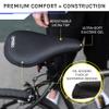 Domain Cycling Gel Bike Seat Cushion - Secure Peloton Fit for Smooth Stable Rides- Non-Slip Bicycle Cover for Exercise Bikes, Padded for Men or Women Comfort, 10.5x7 view 4