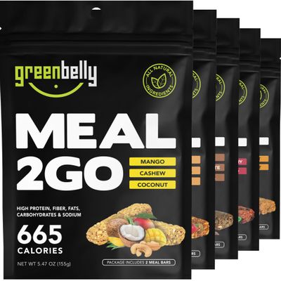 Greenbelly Backpacking Meals | All Natural Hiking Meal Bars | 650 Calories & High Protein | Variety, 5 Count