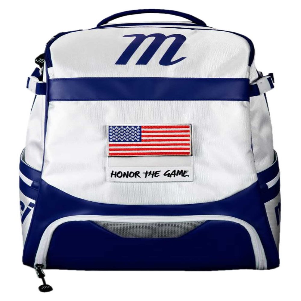 Marucci Dynamo Bat Pack, White/Navy Blue, 19" x 12.5" x 7"