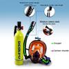 DEDEPU Scuba Cylinder Full Face Diving Mask Size S/M Scuba Oxygen 1L Tank Blue Color with Manual Oxygen Pump view 3
