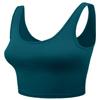 HATOPANTS Women Sleeveless Racerback Crop Tank Top Cami Backless Scoopneck Shirts Teal M view 3