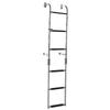 Amarine Made 6 Step Folding Ladder Boat Stern Mount Removable Ladder Marine Stainless Steel Pontoon Ladders Polished 3+3 Step with Rubber Grips (with Mounting Screws)-550lbs Capacity view 4