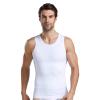 BaronHong Mens Compression Chest Binder Shirt Slimming Body Shaper Vest Workout Tank Tops Abs Abdomen Undershirts(White,M) view 2