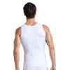 BaronHong Mens Compression Chest Binder Shirt Slimming Body Shaper Vest Workout Tank Tops Abs Abdomen Undershirts(White,M) view 3