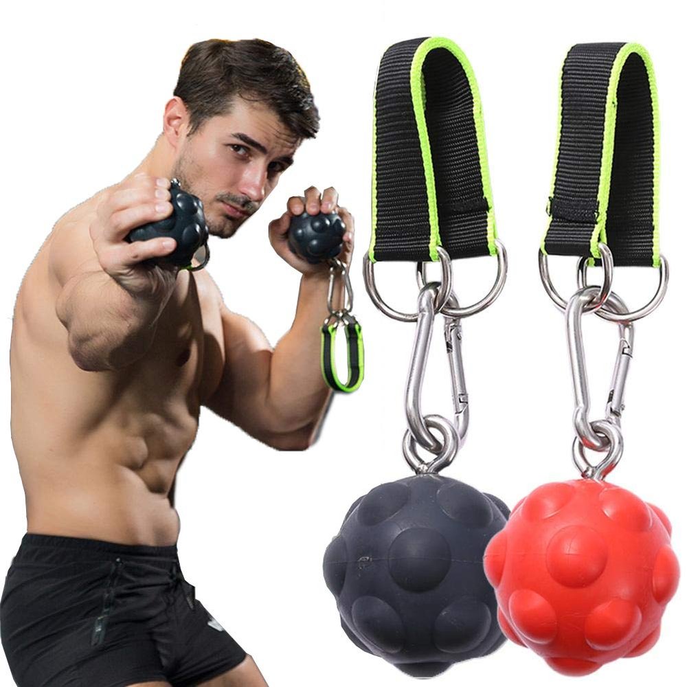 Climbing Pull Up Power Grip Strength Ball - Non-Slip Hand Grips Strength Trainer Exerciser for Bouldering, Pull-up, Kettlebells, Fitness, Workout (Red)