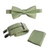 Tuxgear Baby-Boys Bow Tie Suspender and Pocket Square Set (Sage, 25" Toddler) view 1