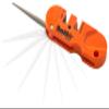 Smiths 51203 Pocket Pal Multi-Functional Knife Sharpener - Compact Handheld, Carbide & Ceramic Stones, Fold-Out Diamond Rod for Outdoor and Hunting - Lightweight, Portable, Multiuse - Orange view 2