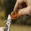 Smiths 51203 Pocket Pal Multi-Functional Knife Sharpener - Compact Handheld, Carbide & Ceramic Stones, Fold-Out Diamond Rod for Outdoor and Hunting - Lightweight, Portable, Multiuse - Orange view 3