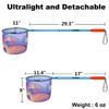 Kids Fishing Net, Telescoping Bait Net, Minnow Net, Butterfly Net - 11.4" Net Depth, Handle Extends to 30" for Easy Catch and Release (Blue 2pack) view 2
