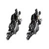 Juin Tech M1 Cable Actuated Hydraulic Bicycle Bike Disc Brake Caliper Set Extra Powerful Hybrid Brake for Road Mountain Cyclocross Gravel eBike Folding Bike etc. use (Black) view 1