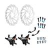 Juin Tech M1 Cable Actuated Hydraulic Bicycle Bike Disc Brake Caliper Set Extra Powerful Hybrid Brake for Road Mountain Cyclocross Gravel eBike Folding Bike etc. use (Black) view 2