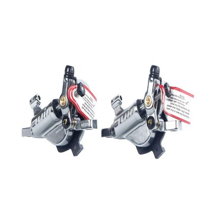 Juin Tech M1 Cable Actuated Hydraulic Bicycle Bike Disc Brake Caliper Set Extra Powerful Hybrid Brake for Road Mountain Cyclocross Gravel eBike Folding Bike etc. use (Gray)