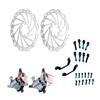 Juin Tech M1 Cable Actuated Hydraulic Bicycle Bike Disc Brake Caliper Set Extra Powerful Hybrid Brake for Road Mountain Cyclocross Gravel eBike Folding Bike etc. use (Gray) view 3