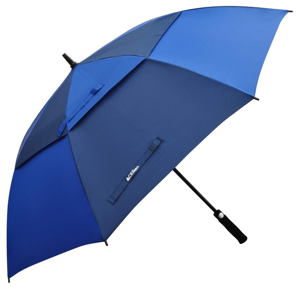 ACEIken Golf Umbrella Large 62 Inch Automatic Open Golf Umbrella Extra Large Oversize Double Canopy Vented Umbrella Windproof Waterproof for Men and Women