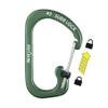 Nite IZE SlideLock Carabiner Aluminum, Size #3, Olive view 2
