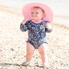 RuffleButts Baby/Toddler Girls Baby/Toddler Sun Hat with UPF 50+ Sun Protection and Floppy Wide Brim - Pink, 2T-4T view 2
